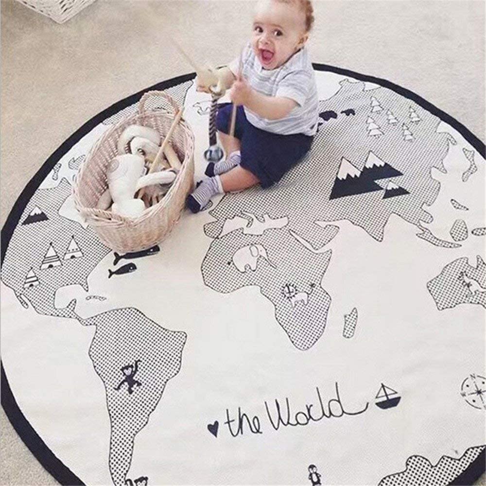 Best Gender Neutral - Adventure World Map Round Rug