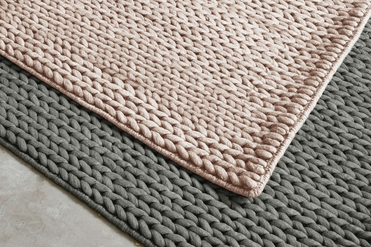 Beautiful braided wool rugs.